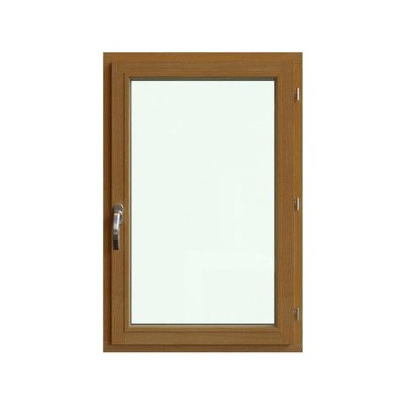 Fenêtre BOIS Vernis côté Intérieur / Laqué Blanc côté Extérieur H1199xL978mm